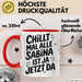 Sabina Tasse Geschenk Chillt Mal Alle Sabina Ist Ja Jetzt Da Geschenkidee Becher mit Name Rot Trendation