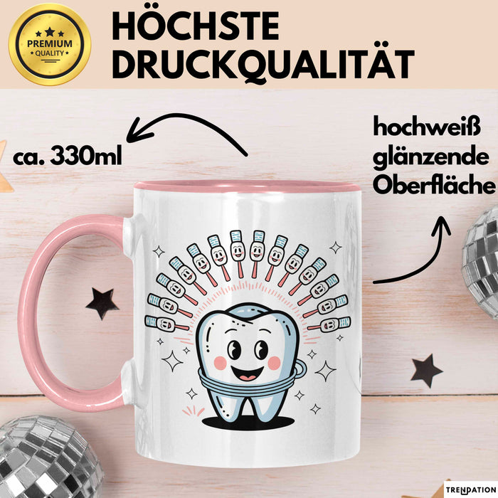 Zahnarzt Tasse Geschenk Lustige Geschenkidee Spruch Für Lächeln Macher Rosa Trendation