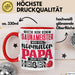 Lustige Tasse Geschenk Saunameister Papa Humorvoller Spruch Rot Trendation
