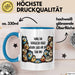 Büroarbeit Kollege Tasse Geschenk Lustige Geschenkidee Spruch Danke Ihr Verrückten Vogel Schon Dass Wir Ein Team Sind Blau Trendation