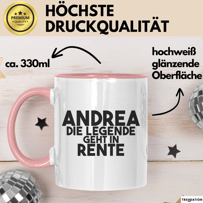 Andrea Tasse Andrea – Die Legende Geht In Rente Geschenk