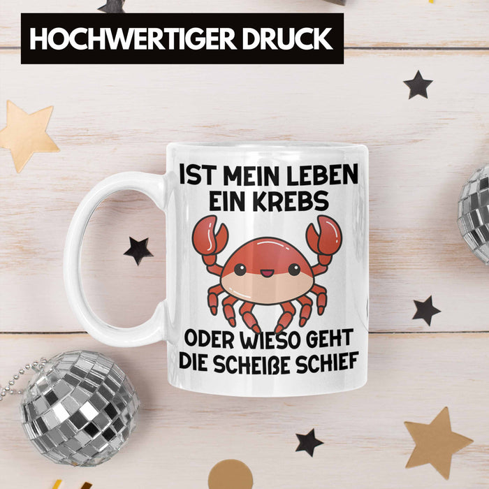 Dank Meme Tasse Spruch Internet Meme Geschenkidee Depressionen Ist Mein Leben Ein Krebs Oder Wieso Geht Die SCH Schief? Weiß Trendation