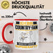 Country-Fan Tasse Geschenk für Country-Fan Geburtstag Lustiger Spruch Kaffee-Becher Was Ist Deine Superkraft Rot Trendation