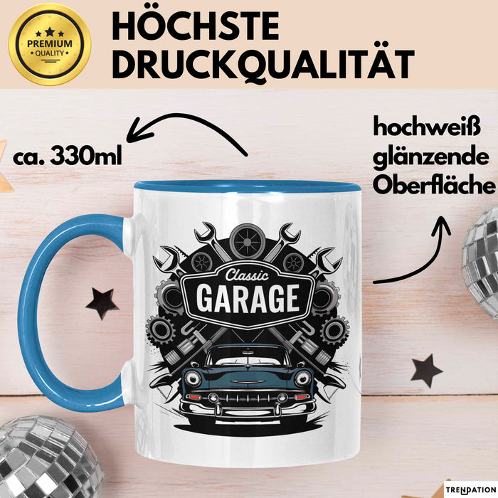 Kfz Mechaniker Tasse Geschenk Lustige Geschenkidee Spruch Für Auto Reparatur Profis Blau Trendation
