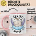 Serien Napper Tasse Geschenkidee für Schläfern Fans Rosa Trendation