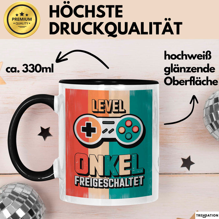 Onkel Gamer Sarkastisch Sarkasmus Tasse Geschenk Lustige Geschenkidee Spruch Level Onkel Freigeschaltet Trendation