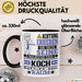 Koch Geschenk Tasse Lustiger Spruch Erheben Sie Sich Der Koch Betritt den Raum Schwarz Trendation