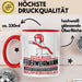 Feuerwehrmann Geschenk Tasse Ich Bin Feuerwehrmann Aber Sag Doch Einfach Superheld Lustige Geschenkdiee für Feuerwehrmann Kaffee-Becher Rot Trendation