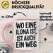 Ilona Tasse Geschenk Wo Eine Ilona Ist Ist Auch Ein Weg Geschenkidee Becher mit Name Rosa Trendation