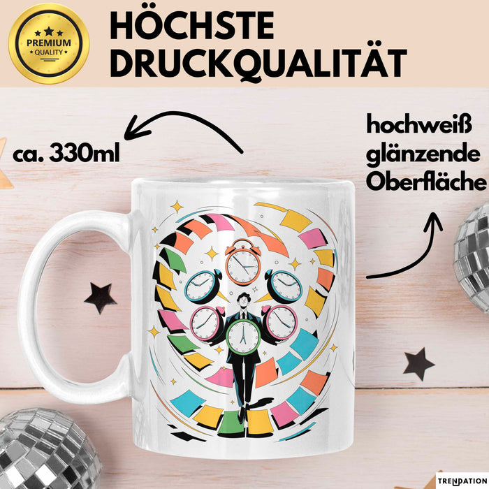 Projektmanager Tasse Geschenk Lustige Geschenkidee Spruch Für Deadline Jongleure Weiß Trendation