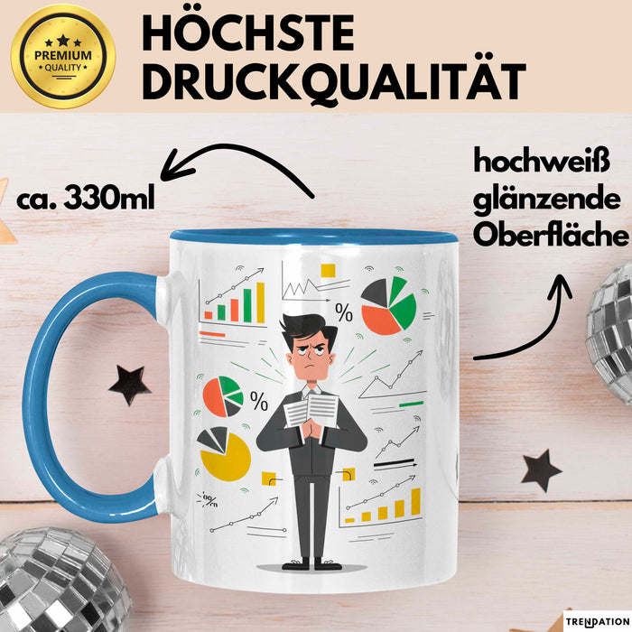 BWL Student Tasse Geschenk Lustige Geschenkidee Spruch Für Zukünftige Führungskräfte Blau Trendation