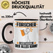 Forscher Tasse Geschenk für Forscher Der Mann Der Alles Kann Geschenkidee zum Geburtstag Schwarz Trendation