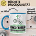 BMX-Fahrer Geschenk Tasse Ich Bin BMX-Fahrer Aber Sag Doch Einfach Superheld Lustige Geschenkdiee für BMX-Fahrer Kaffee-Becher Blau Trendation