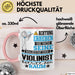 Violinist Geschenk Tasse Lustiger Spruch Erheben Sie Sich Der Violinist Betritt den Raum Rosa Trendation