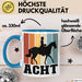 Tasse Geschenk Acht Retro Pferd Design Becher Blau Trendation