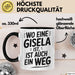 Gisela Tasse Geschenk Wo Eine Gisela Ist Ist Auch Ein Weg Geschenkidee Becher mit Name Schwarz Trendation