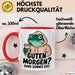 Sarkastischer Frosch Tasse Geschenk Lustige Geschenkidee Spruch Guten Morgen? Ganz Dünnes Eis Rot Trendation