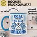 Grieche Tasse Geschenk Egal Wie Geil Du Bist Ich Bin Grieche Geschenkidee Griechenland Kaffee-Becher Blau Trendation