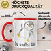 Mut Lustige Tasse Geschenk Süßer Pinguin Design Kaffeebecher Rot Trendation
