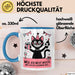 Sarkastische Katze Tasse Geschenk Lustige Geschenkidee Spruch Weil Ich Nicht Wusste, Was Ich Dir Schenken Soll Blau Trendation