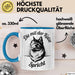 Katzenliebhaber Tasse Geschenk Spricht mit Katzen Katzenfan Blau Trendation