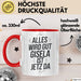 Gisela Tasse Geschenk Alles Ist Gut Gisela Ist Jetz Da Geschenkidee Becher mit Name Rot Trendation