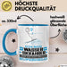 Wasserskifahrer Geschenk Tasse Ich Bin Wasserskifahrer Aber Sag Doch Einfach Superheld Lustige Geschenkdiee für Wasserskifahrer Kaffee-Becher Blau Trendation