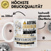 Musikveranstalterin Tasse Geschenk Lustiger Spruch Bitte Erheben Sie Sich Seine Majestät Die Musikveranstalterin Betritt Den Raum Weiß Trendation