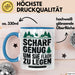 Holzarbeiter Tischler Tasse Geschenk Lustige Geschenkidee Scharf Genug Um Sie Alle Flach zu Legen Blau Trendation