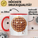 Waffel Liebhaber Tasse Geschenkidee für Sirup Fan Frühstück Rot Trendation