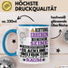 Slackline-Instruktor Geschenk Tasse Lustiger Spruch Erheben Sie Sich Der Slackline-Instruktor Betritt den Raum Blau Trendation