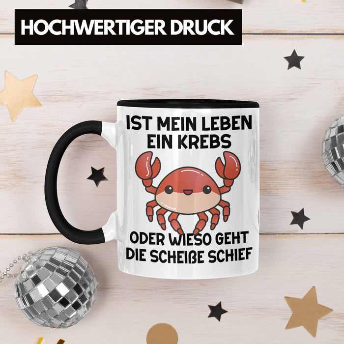 Dank Meme Tasse Spruch Internet Meme Geschenkidee Depressionen Ist Mein Leben Ein Krebs Oder Wieso Geht Die SCH Schief? Schwarz Trendation