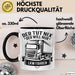 LKW Fahrer Geschenk Tasse Lastkraftwagen-Fahrer Geschenkidee Lustiger Spruch Kaffee-Becher Der Tut Nix Der Will Nur LKW Fahren Schwarz Trendation