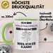 Volleyballspieler Geschenk Tasse Lustiger Spruch Ich Bin Volleyballspieler Warum Weil Ich Es Kann Geschenkidee Bester Volleyballspieler Geburtstag Kaffee-Becher Grün Trendation