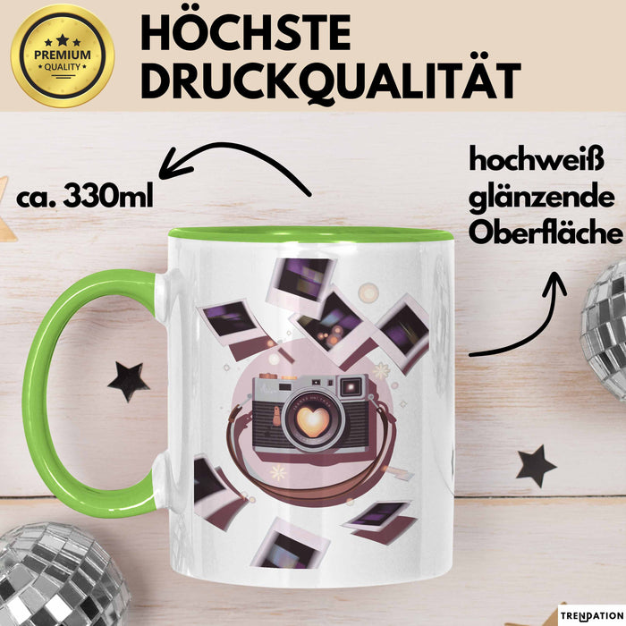 Fotograf Tasse Geschenk Lustige Geschenkidee Spruch Für Kamera Liebhaber Grün Trendation