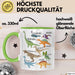 Dino Tasse Geschenk Dinosaurier Geschenkidee Jungs Dino-Fans T-Rex Arten Von Dinosaurieren Kakao Becher Becher Grün Trendation