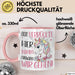 Nur Verrückte Hier Komm Einhorn Wir Gehen Tasse Geschenk Spruch für Frauen Einhorn-Liebhaber Rosa Trendation