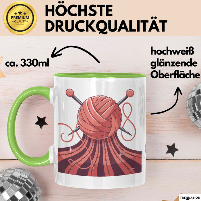 Stricker Tasse Geschenk Lustige Geschenkidee Spruch Für Garn Liebhaber Grün Trendation