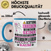 Pferdepfleger Geschenk Tasse Lustiger Spruch Erheben Sie Sich Der Pferdepfleger Betritt den Raum Blau Trendation