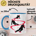 Ski Tasse Geschenk Grafik Skifahrer Becher Blau Trendation