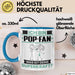 Pop-Fan Tasse Geschenk für Pop-Fan Geburtstag Lustiger Spruch Kaffee-Becher Was Ist Deine Superkraft Blau Trendation