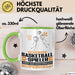 Basketballspieler Geschenk Tasse Ich Bin Basketballspieler Aber Sag Doch Einfach Superheld Lustige Geschenkdiee für Basketballspieler Kaffee-Becher Grün Trendation