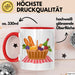 Picknick Fan Tasse Geschenkidee für Draußen Essen Liebhaber Rot Trendation