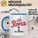 Ilona Tasse Geschenk Ich Bin Vollkommen Ilona Geschenkidee Geburtstag Blau Trendation