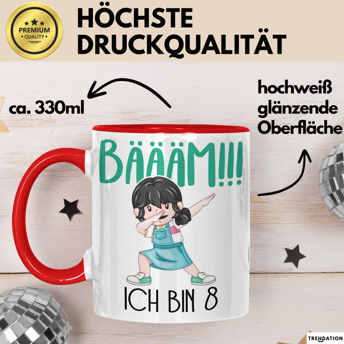 Lustige Tasse Geschenk Bäääm Dab Girl Witziger Spruch Rot Trendation