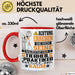 Tierheilpraktiker Geschenk Tasse Lustiger Spruch Erheben Sie Sich Der Tierheilpraktiker Betritt den Raum Rot Trendation