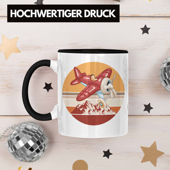 Segelflieger Tasse Geschenk Segelflieger Schwarz Trendation