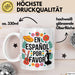 Spanischlehrer Unterricht Tasse Geschenk Lustige Geschenkidee Spruch En Español Por Favor Weiß Trendation