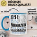 Zahnärztin Ausbildung Start Geschenk Tasse Ich Bin Zahnärztin In Der Ausbildung Ich Darf Das Kaffee-Becher Geschenkidee Blau Trendation
