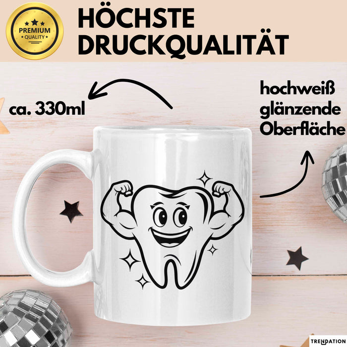 Zahnarzt Tasse Geschenkidee Zahnarzthelferin Lustiger Spruch Geschenkidee Lustig Weiß Trendation